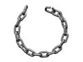 Torn chain in form of the circle Royalty Free Stock Photo