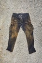 Trousers with mud Royalty Free Stock Photo