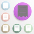 torn document badge color set. Simple glyph, flat vector of web icons for ui and ux, website or mobile application Royalty Free Stock Photo