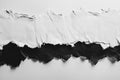 Torn edge between black and white paper, top view Royalty Free Stock Photo