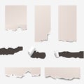 Torn edges paper hole lacerated ragged edge and crack realistic 3d style vector illustration concept grunge page Royalty Free Stock Photo