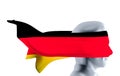 Human Flag 2 Face Germany White
