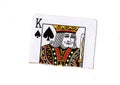 A torn half of a king of spades playing card. Royalty Free Stock Photo