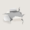 Torn hole and ripped of paper on a transparent background, Royalty Free Stock Photo