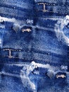 Torn jeans texture - seamless background Royalty Free Stock Photo