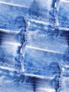 Torn jeans texture - seamless background Royalty Free Stock Photo