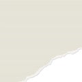 Torn lower right side of a sheet of light beige striped paper. Paper design template. Royalty Free Stock Photo