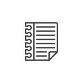 Torn Notebook Page line icon