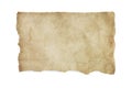 Torn Old Stained Paper with Clipping Path Royalty Free Stock Photo