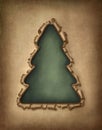 Torn paper christmas tree Royalty Free Stock Photo