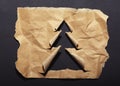 Torn paper christmas tree Royalty Free Stock Photo
