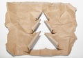 Torn paper christmas tree Royalty Free Stock Photo