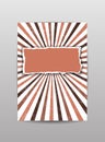 Torn paper cover, brochure, flyer, background in brown color. Vector illustration.