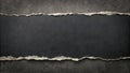 Torn paper edges frame a dark gray textured background ideal for adding text or images. Generative AI Royalty Free Stock Photo