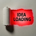 Idea loading concept isolated on transparent background Royalty Free Stock Photo