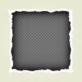 Torn paper frame transparent background Royalty Free Stock Photo