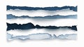 Torn Paper Header Separator Set Template for Design Projects