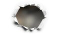 Torn paper hole with white background and shadow effect Royalty Free Stock Photo