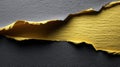 Torn paper reveal with rugged yellow background Royalty Free Stock Photo