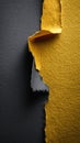 Torn paper reveal with rugged yellow background Royalty Free Stock Photo