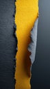 Torn paper reveal with rugged yellow background Royalty Free Stock Photo