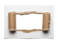 Torn paper revealing a hidden message Royalty Free Stock Photo