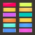 Torn Paper Set - Vector Colorful Papers Royalty Free Stock Photo