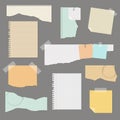 Torn paper set vector illustration isolated Royalty Free Stock Photo