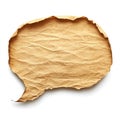 Torn Paper Speech Bubble on White Background
