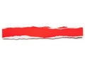 Torn paper strip with bold red edge Royalty Free Stock Photo