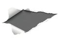 Torn paper texture effect revealing dark gray space for creative design overlay Royalty Free Stock Photo
