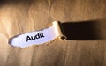 Torn paper with word audit Royalty Free Stock Photo