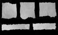 Torn papers on black Royalty Free Stock Photo
