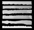 Torn papers on black Royalty Free Stock Photo
