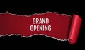 Torn Ped Paper Grand Opening Banner