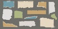 Torn piece of paper set Royalty Free Stock Photo