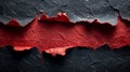 Torn Piece of Red Paper