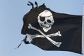 Torn pirate flag Royalty Free Stock Photo