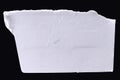 Torn rectangular paper sheet with rough fibers Royalty Free Stock Photo