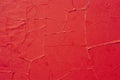 Torn red paper glued to the wall Royalty Free Stock Photo