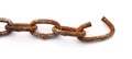 Torn rusty chain Royalty Free Stock Photo