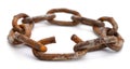 Torn rusty chain Royalty Free Stock Photo