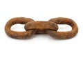Torn rusty chain Royalty Free Stock Photo