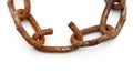 Torn rusty chain Royalty Free Stock Photo