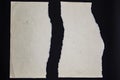 A Torn sheet of paper on a black background. A Design element