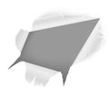 Torn sheet of white paper creating a dramatic ripped effect, revealing a textured gray surface underneath, enhancing the