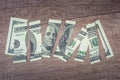 torn 100 us dollar Franklin Royalty Free Stock Photo