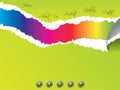 Torn website template with rainbow color Royalty Free Stock Photo