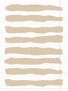 Torn white lined notebook paper with margin and copy space, sticked on light brown background