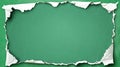 TORN WHITE PAPER WITH GREEN BACKGROUND REVEAL Royalty Free Stock Photo